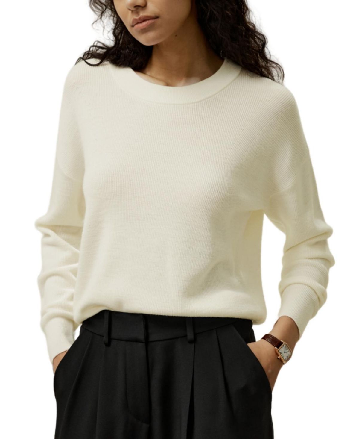 Lilysilk Ultra Fine Merino Wool Crewneck Sweater