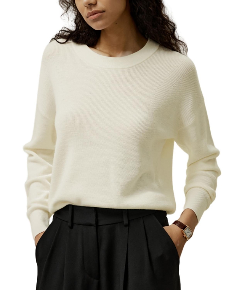 Lilysilk Ultra Fine Merino Wool Crewneck Sweater