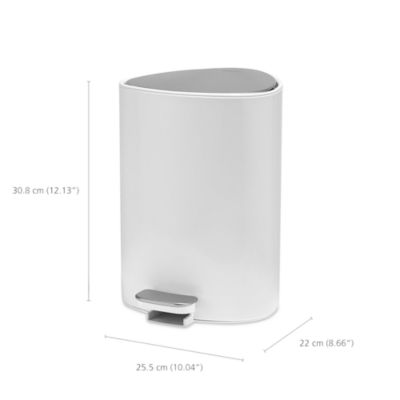 Easy Store 5L Pedal Trash Bin with Liner Storage - White