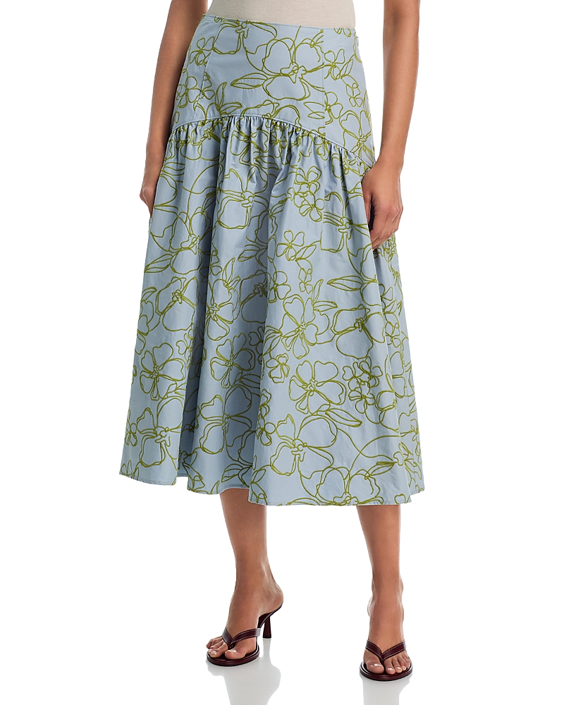 Cinq a Sept Zoanne Embroidered Floral Skirt