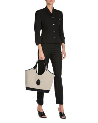 Fabric & Leather Large Tote