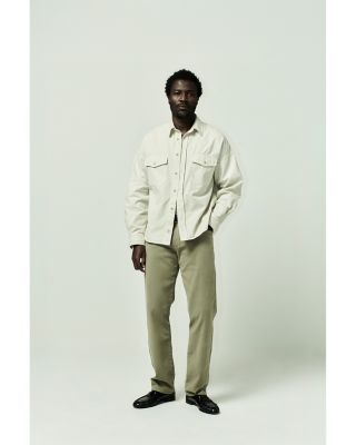 Elijah Relaxed Straight Jeans in Olive Khaki