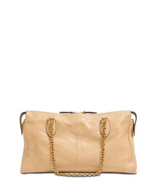 Panthea Nappa Leather Chevron VLogo Shoulder Bag