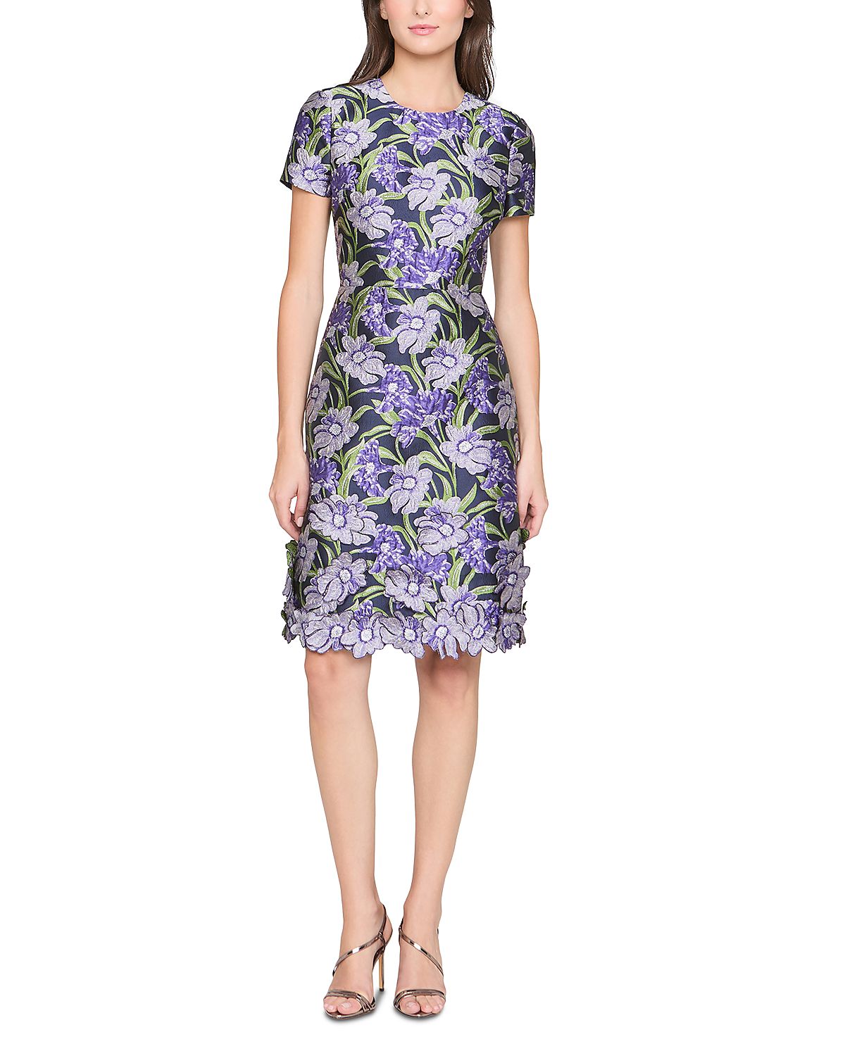 Theia Serenza Jacquard Dress