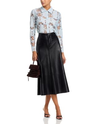 Lace Crop Long Sleeve Blouse - Exclusive