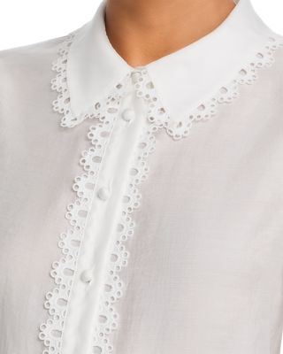 Lace Trim Blouse - Exclusive