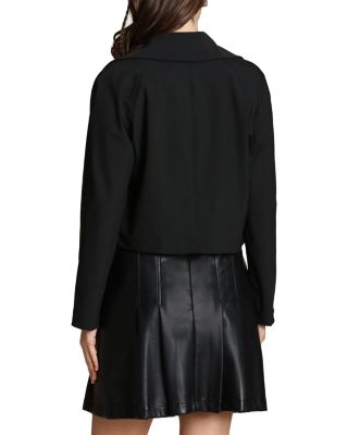 Cool Tech Nylon Open Front Cropped Trench Coat