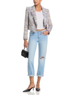 Nevia Low Rise Slouch Straight Jeans in Brea Destruct