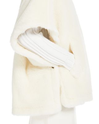 Tebe1 Faux Fur Poncho Jacket