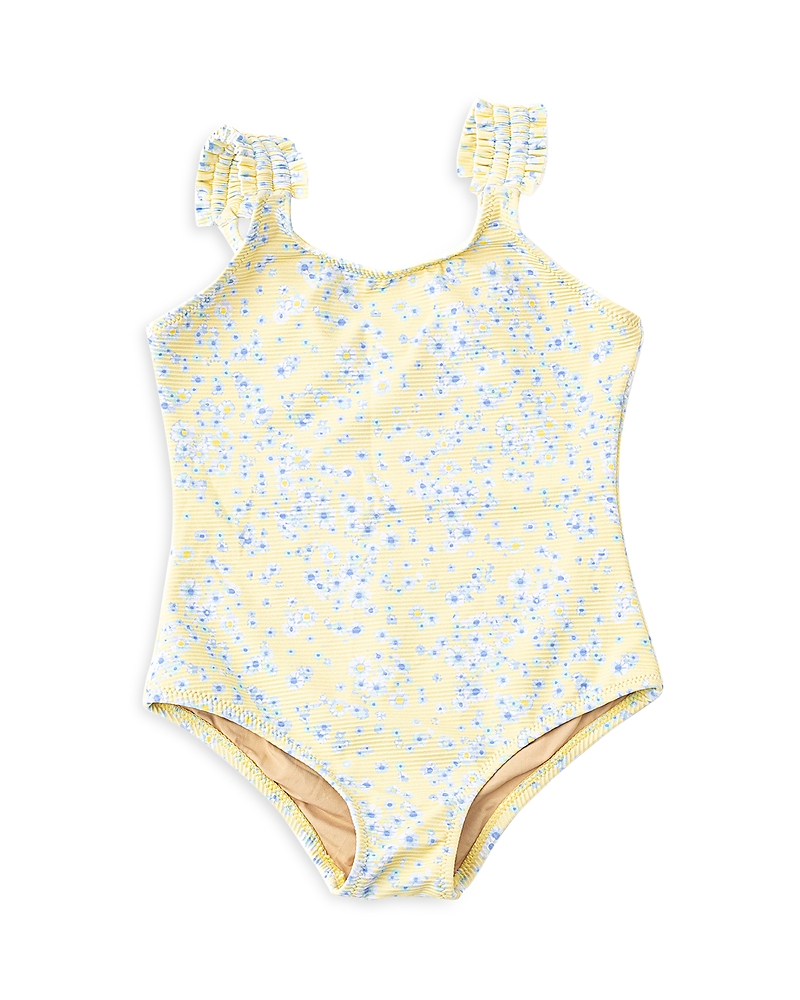 Shade Critters Girls' Ribbed Butter Bloom Swimsuit - Little Kid, Big Kid