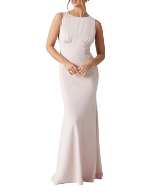 Cowl Back Maxi Bridesmaid Dress