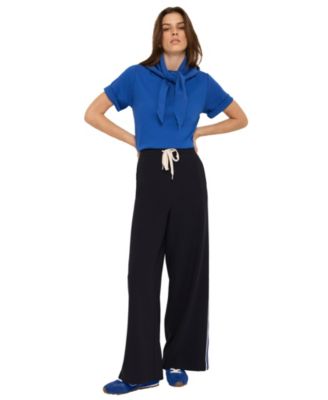  Women's Side Stripe Wide Trousers