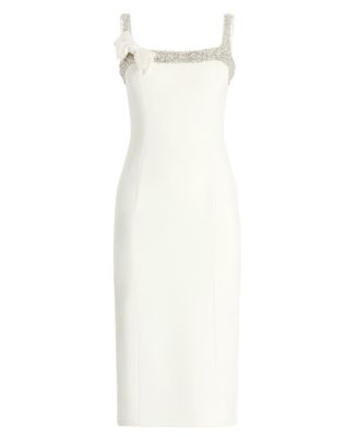  Lucy Crystal-Embellished Bow Midi Dress
