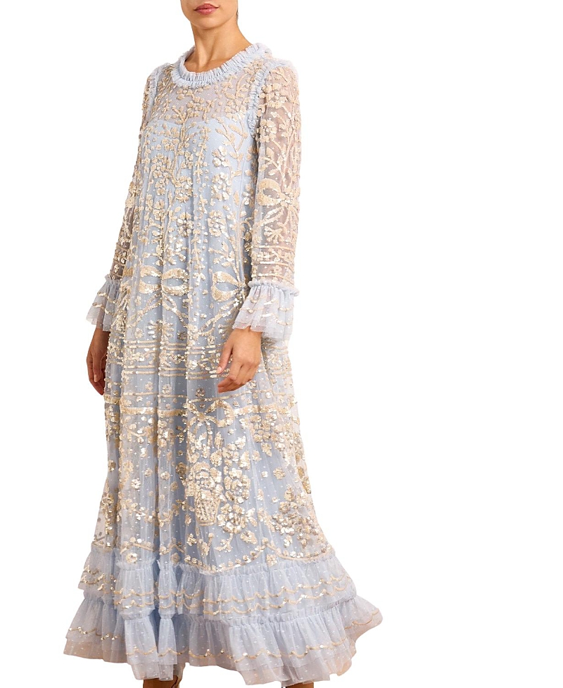 Needle & Thread Celia Long Sleeve Ankle Gown