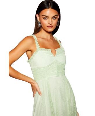 Runway Lace Detail Maxi Dress