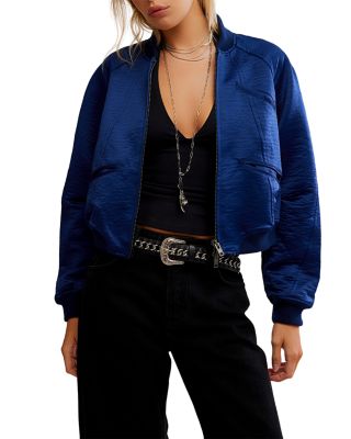 Ellie Satin Bomber Jacket