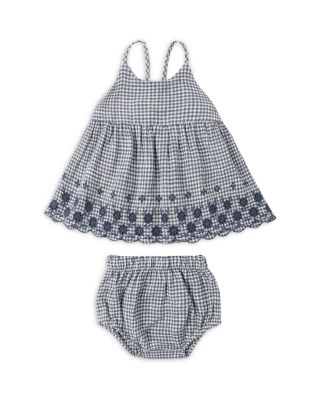 Rylee + Cru Girls' Zenni Top & Bloomers Set - Baby In Blue