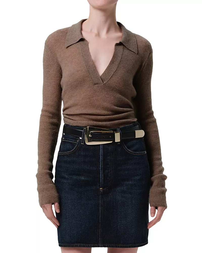 Citizens of Humanity Simone Wool Cashmere Polo Sweater