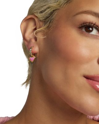 Ari Heart Arrow Huggie Hoop Earrings