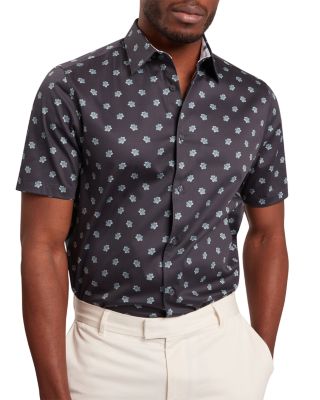 Chaska Short Sleeve Regular Fit Ditsy Floral Print Shirt