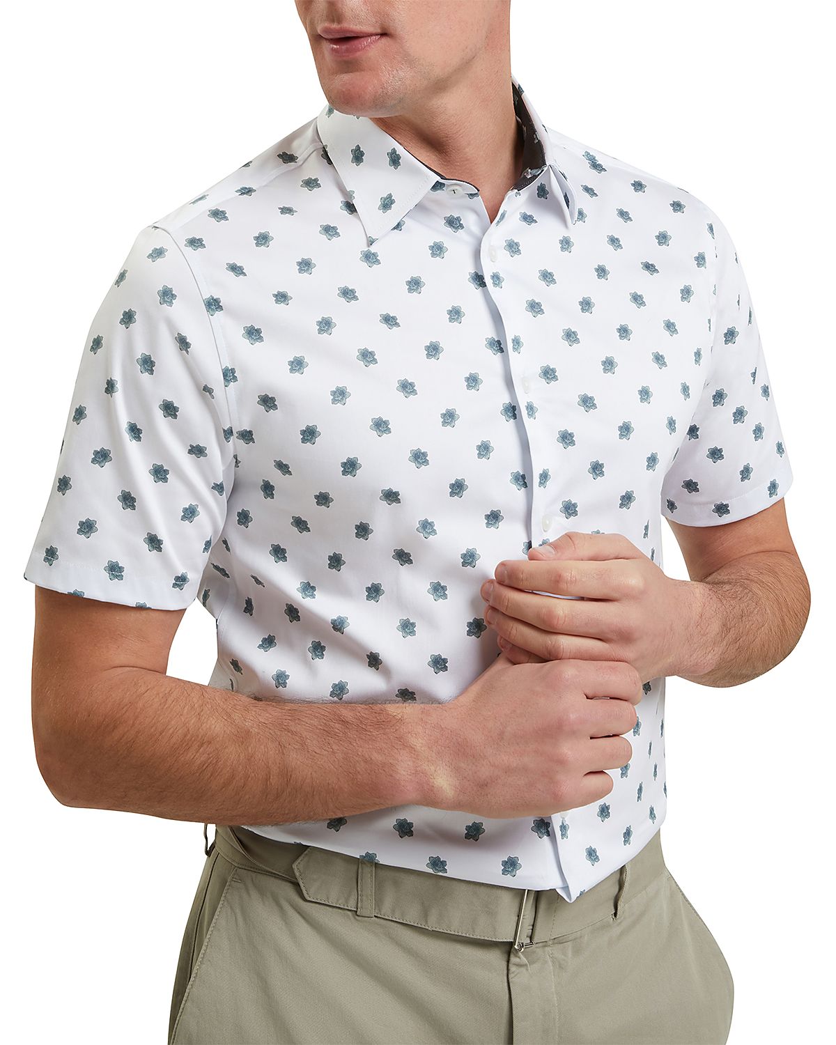 Ted Baker Chaska Short Sleeve Regular Fit Ditsy Floral Print Shirt