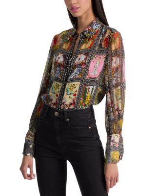 Wan Button Front Blouse