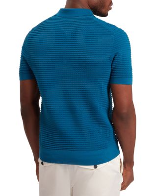 Bestel Short Sleeve Wavy Stitch Open Neck Polo
