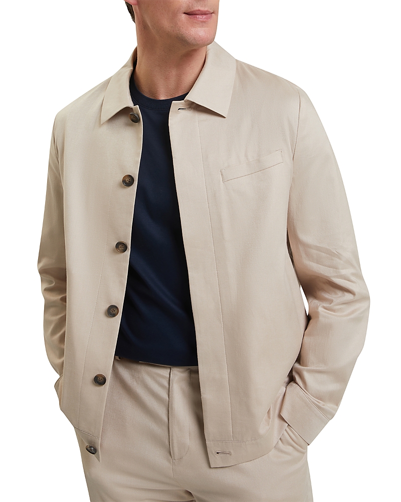 Ted Baker Rubinoj Cotton Tencel Smart Harrington Jacket
