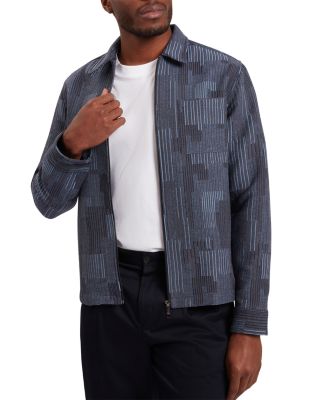 Iwojan Quilted Mixed Stripe Overshirt