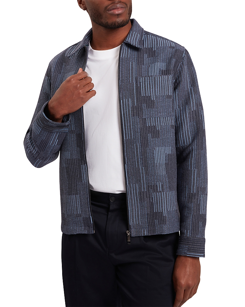 Ted Baker Iwojan Quilted Mixed Stripe Overshirt