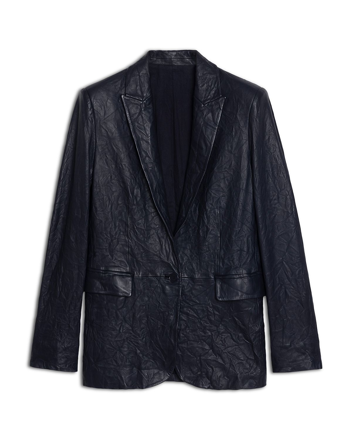 Zadig & Voltaire Leather Crinkle Jacket