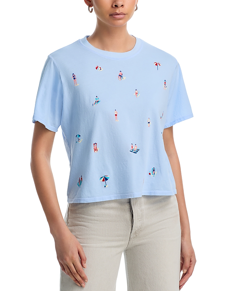 Aqua Haley Beachgoers Boxy Crop Tee - Exclusive
