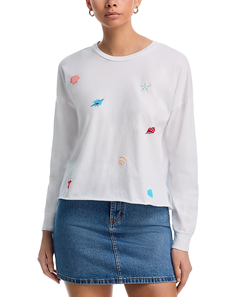 Aqua Emma Seashell Long Sleeve Tee - Exclusive