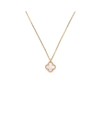 Sweet Alhambra Pendant Necklace 18K Gold and Mother of Pearl, 16"