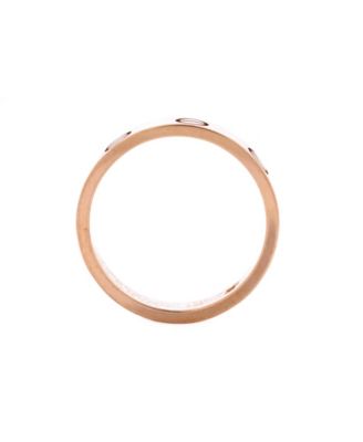  Love Wedding Band 1 Diamond Ring 18K Rose Gold with Diamond