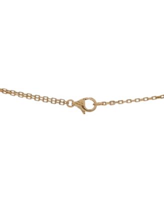  2 Diamonds Love Pendant Necklace 18K Gold and Diamonds, 16"