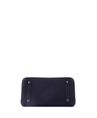 Birkin 25 Handbag Blue Togo with Gold Hardware