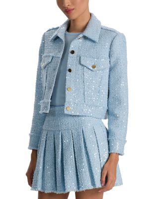 Chloe Sparkle Tweed Cropped Jacket