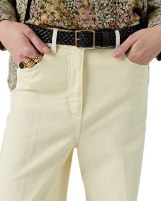 Aelina High Rise Straight Jeans in Yellow