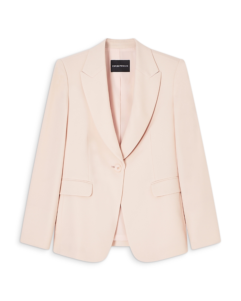 Emporio Armani Gabardine One Button Blazer