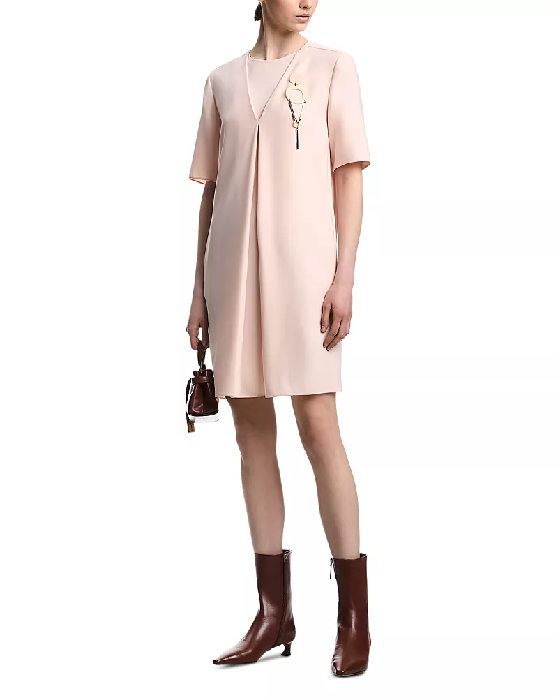 Emporio Armani Inverted Pleat Shift Dress