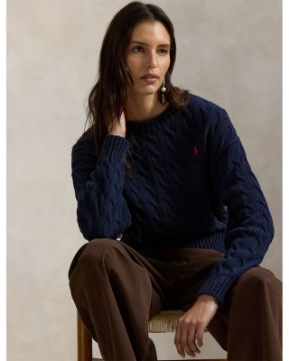 Crewneck Cable Knit Sweater