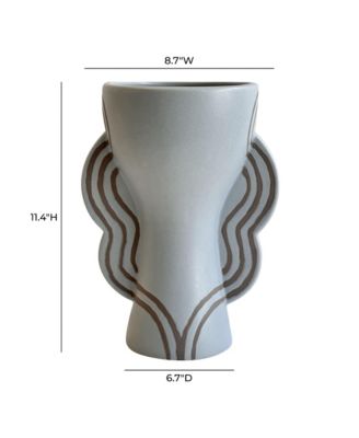 Ceramic Line Art Goblet Vase