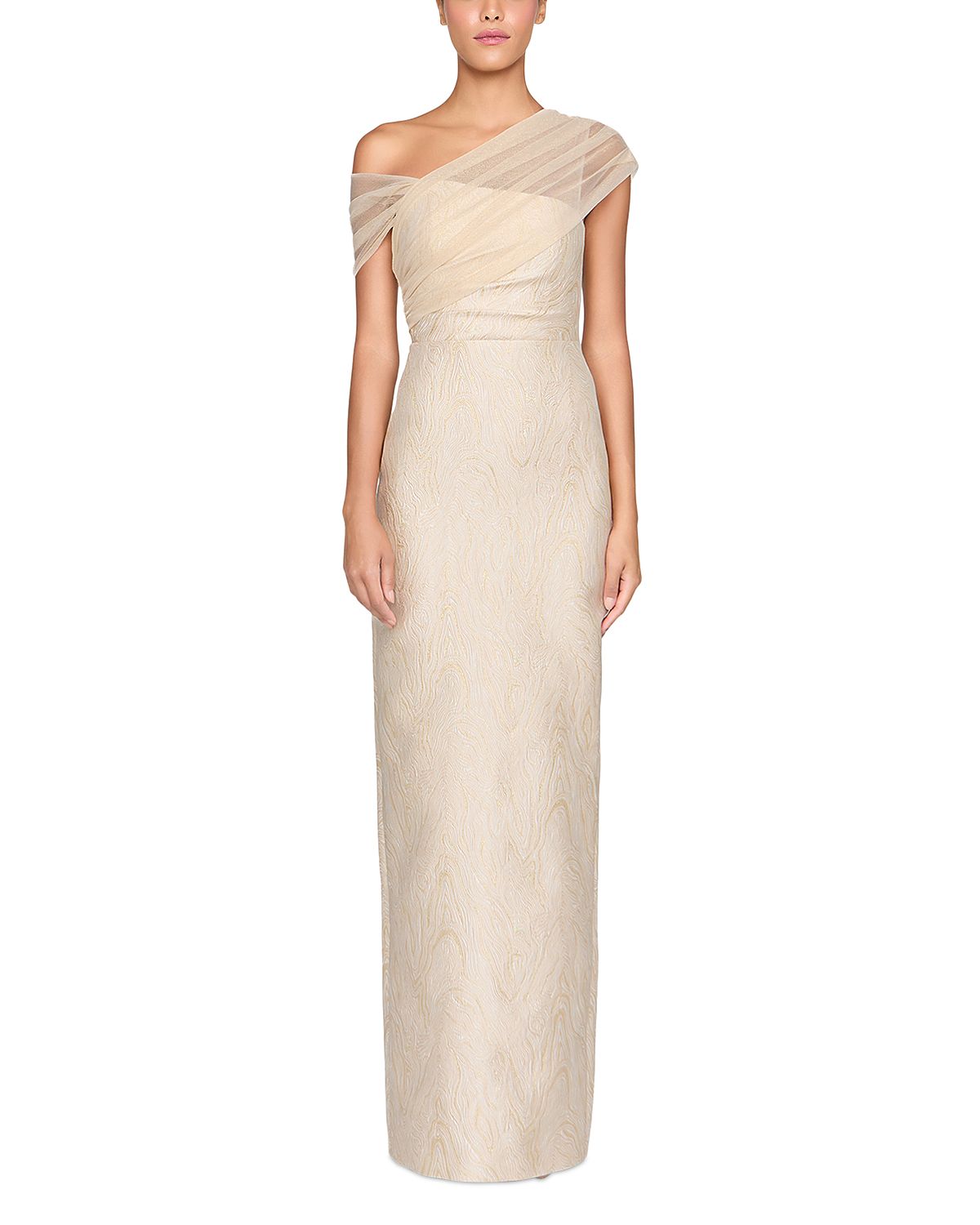 Theia Zara Draped Gown