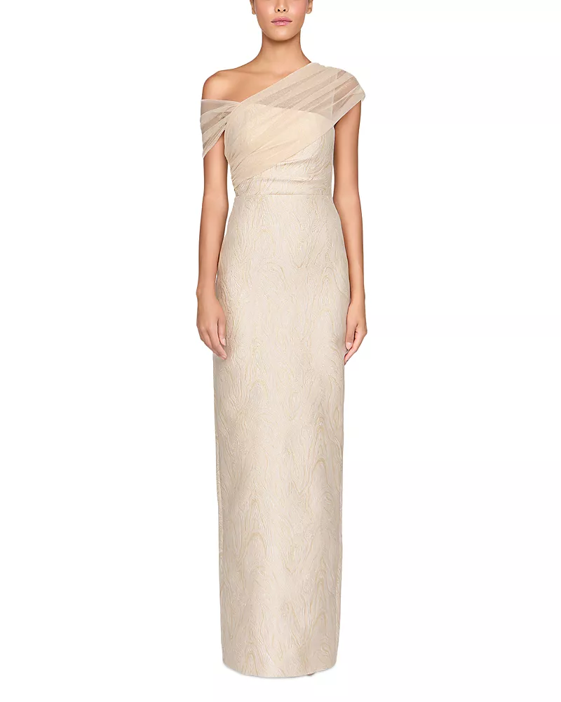 Theia Zara Draped Gown