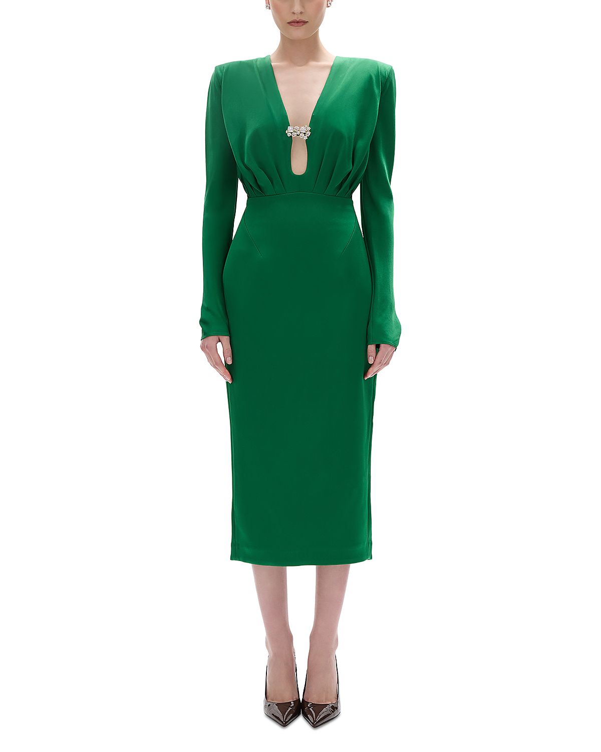 Rachel Gilbert Florida Plunge Neck Dress