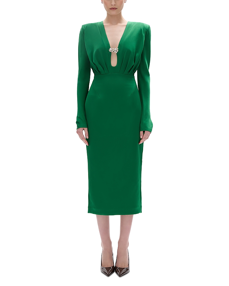 Rachel Gilbert Florida Plunge Neck Dress