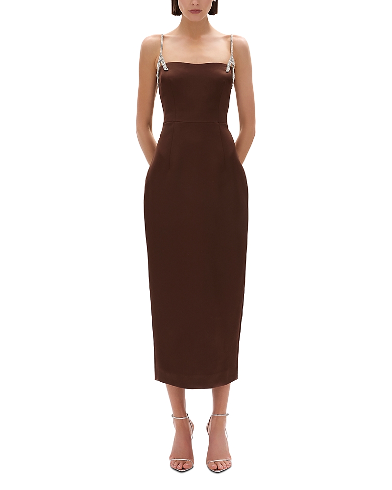 Rachel Gilbert Leora Rhinestone Strap Gown