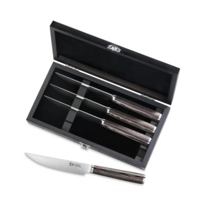 4 Piece Pakkawood Steak Knife Set