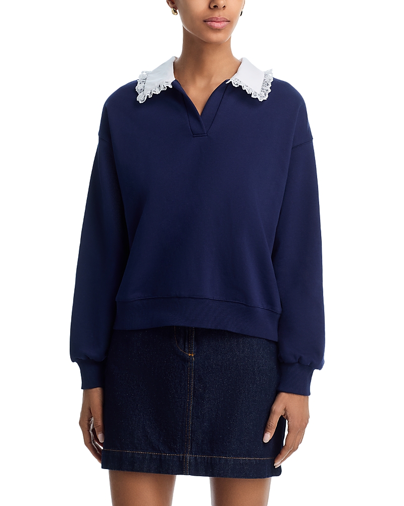Aqua Ruffle Sweatshirt - Exclusive